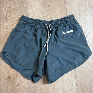 Vuori Women’s Athletic Drawstring Shorts in Slate Blue